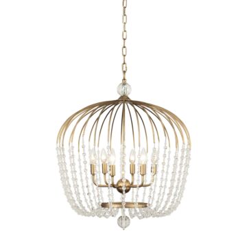 Voliere Six Light Pendant in Havana Gold by Varaluz