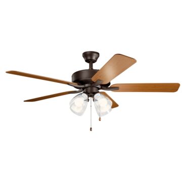 Basics Pro Premier 52"Ceiling Fan in Satin Natural Bronze by Kichler