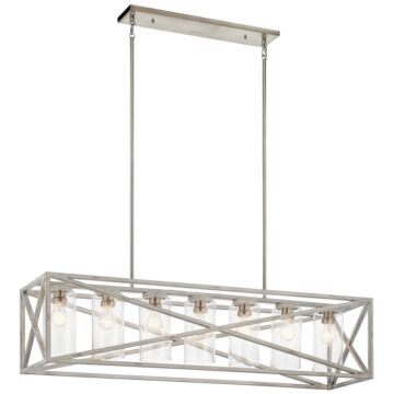 Moorgate Linear Chandelier in Distressed Antique White by Kichler