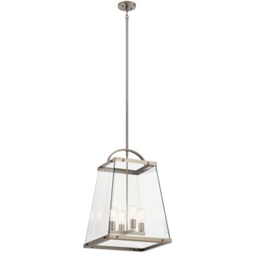 Darton Four Light Foyer Pendant in Classic Pewter by Kichler