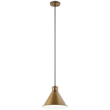 Zailey One Light Pendant in Natural Brass by Kichler