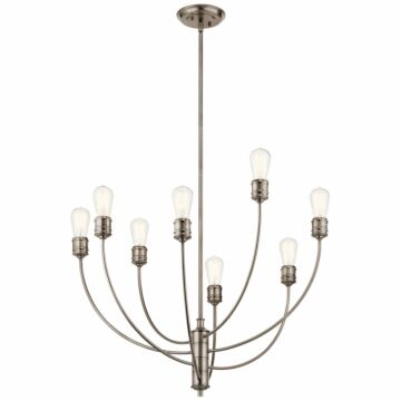 Hatton Eight Light Chandelier in Classic Pewter by Kichler