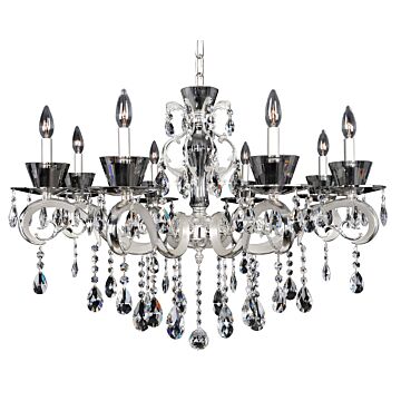 Locatelli Eight Light Chandelier in Silver by Allegri