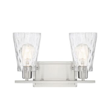 Vaughan Two Light Bath Bar in Satin Nickel by Savoy House