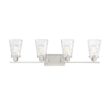 Vaughan Four Light Bath Bar in Satin Nickel by Savoy House