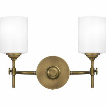 Aria Two Light Bath in Weathered Brass by Quoizel