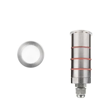 WAC 1 Inch Inground LED 12V Slim Round Indicator Light in Stainless Steel