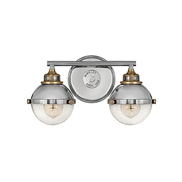 Fletcher 2-Light LED Bathroom Vanity Light in Polished Nickel