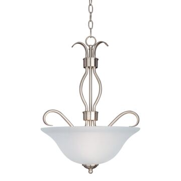 Basix Three Light Pendant in Satin Nickel by Maxim