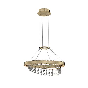 Saturno LED Pendant in Brushed Brass by Allegri