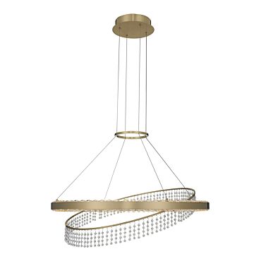 Saturno LED Pendant in Brushed Brass by Allegri