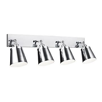 Kinsley Four Light Wall Sconce in Chrome by Matteo Lighting