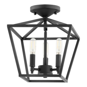 Gabriel Three Light Dual Mount in Textured Black by Quorum International
