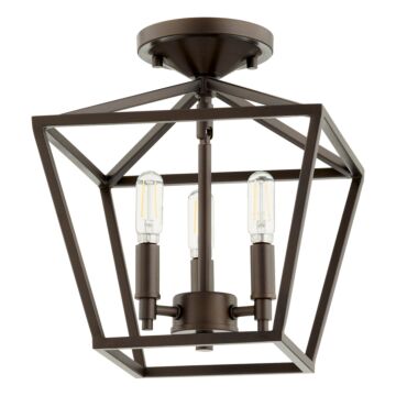 Gabriel Three Light Dual Mount in Oiled Bronze by Quorum International