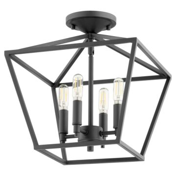 Gabriel Four Light Dual Mount in Textured Black by Quorum International