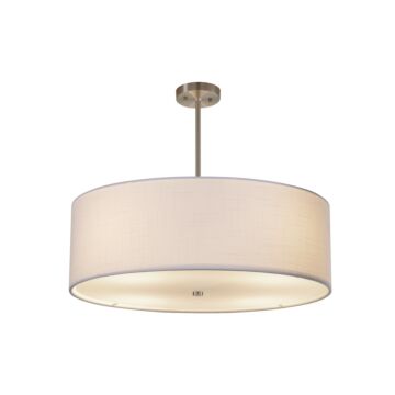 Textile 6-Light Drum Pendant in Pewter