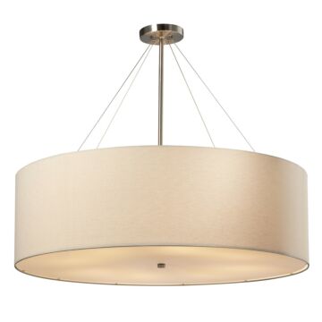 Textile  Pendant in Brushed Nickel by Justice Designs