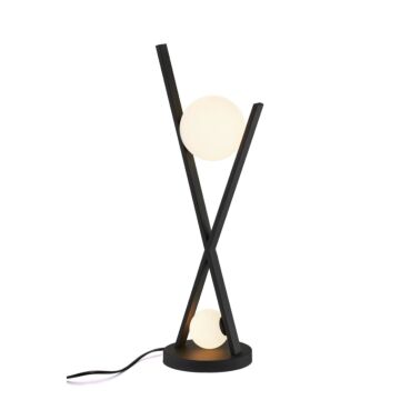 Fusion LED Portable Lamp in Matte Black by Justice Designs