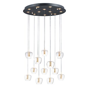 Newton LED Pendant in Black  Gold by ET2