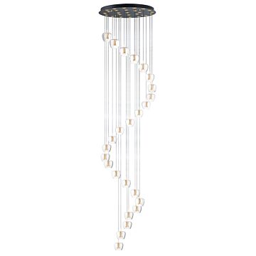 Newton LED Pendant in Black  Gold by ET2