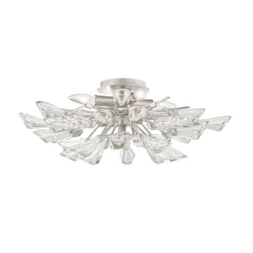 Tulip Four Light Semi Flush Mount in Silver Leaf by Hudson Valley