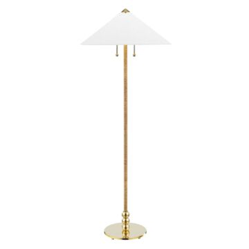 Flare  Floor Lamp in Aged Brass by Hudson Valley
