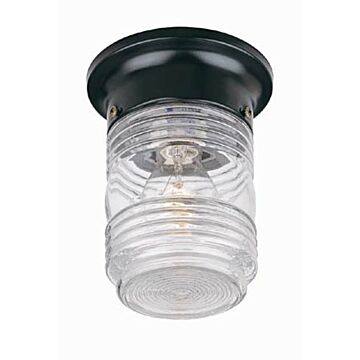 Builder's Choice 1-Light Ceiling Mount in Matte Black