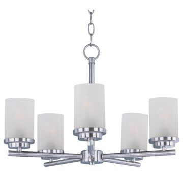 Corona Five Light Chandelier in Satin Nickel by Maxim