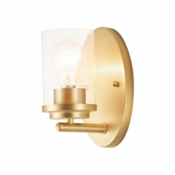 Corona One Light Wall Sconce in Satin Brass by Maxim