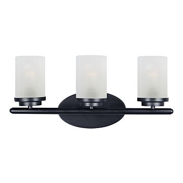 Corona Three Light Bath Vanity in Black by Maxim