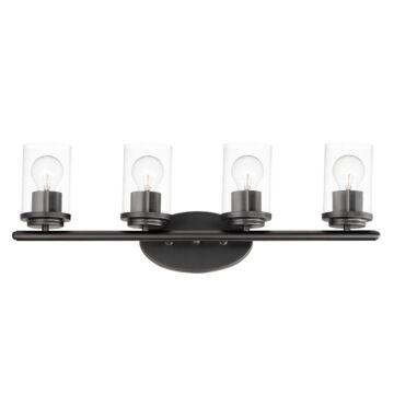 Corona Four Light Bath Vanity in Black by Maxim