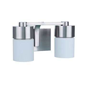 District Two Light Vanity in Brushed Polished Nickel by Craftmade