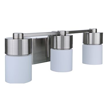 District Three Light Vanity in Brushed Polished Nickel by Craftmade