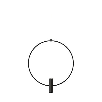 Layla LED Pendant in Nightshade Black by Visual Comfort Modern