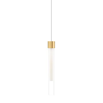 Linger LED Pendant in Natural Brass by Visual Comfort Modern