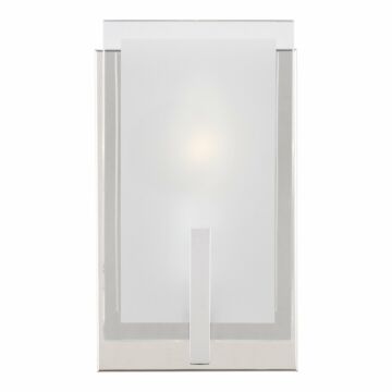 Syll One Light Wall   Bath Sconce in Chrome by Visual Comfort Studio