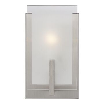 Syll One Light Wall   Bath Sconce in Brushed Nickel by Visual Comfort Studio