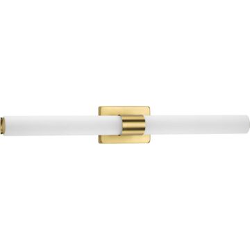 Blanco LED 1-Light LED Linear Bathroom Vanity Light in Satin Brass