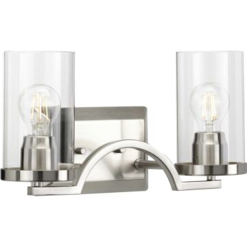 Lassiter 2-Light Bathroom Vanity Light in Brushed Nickel