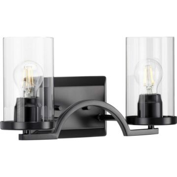 Lassiter 2-Light Bathroom Vanity Light in Black