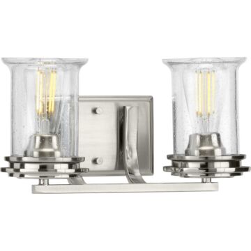 Winslett 2-Light Bathroom Vanity Light in Brushed Nickel