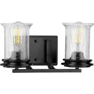 Winslett 2-Light Bathroom Vanity Light in Black
