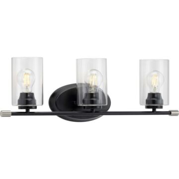 Riley 3-Light Bathroom Vanity Light in Black