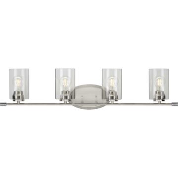 Riley 4-Light Bathroom Vanity Light in Brushed Nickel