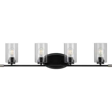 Riley 4-Light Bathroom Vanity Light in Black