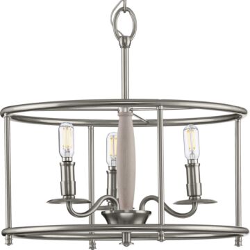 Durrell 3-Light Semi-Flush Convertible in Brushed Nickel