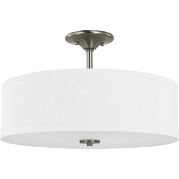 Inspire 3-Light Semi-Flush Mount in Brushed Nickel