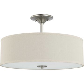 Inspire 3-Light Semi-Flush Mount in Brushed Nickel