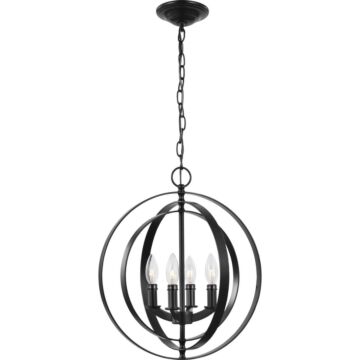 Equinox 4-Light Pendant in Black