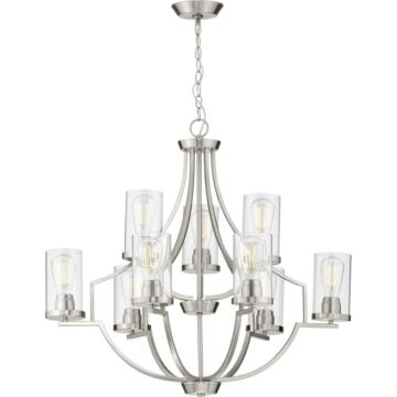 Lassiter 9-Light Chandelier in Brushed Nickel